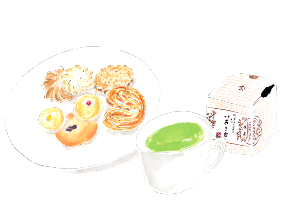 若き白とクッキー。